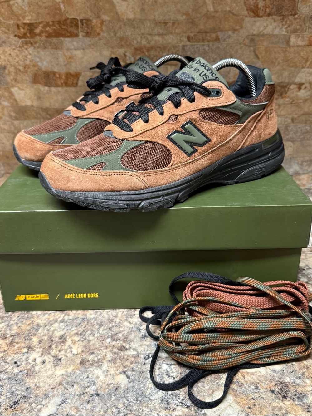 Size 9.5 - Aimé Leon Dore x New Balance 993 Made in USA Beef & Broccoli